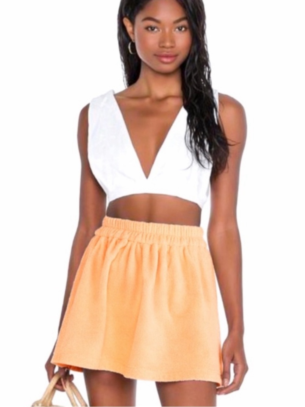 NWT Atoir The Rio Skirt Mango AU 6/US 2 Terry Cloth Mini A-Line Revolve
